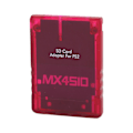 Miniatyrbild 6 av 8: MX4SIO SIO2SD minneskortadapter Handgjord stabil ersättningsminneskortläsare för PS2 Transparent Red