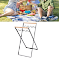 Miniatyrbilde 5 av 8: Søppelposeholder i Metall, Bærbar Søppelposeholder for Utendørs, Bladpose Stativ for Camping, Piknik, Kjøkken, Svart