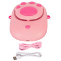 Pikkukuva 2 / 8: Kaulatuuletin, kissankynsimalli, 3 nopeustilaa, USB-lataus, 1500 mAh, kädet vapaana riippuva kaulatuuletin kaulanauhalla matkustamiseen, retkeilyyn, pinkki