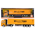 Miniatyrbilde 1 av 8: 1: 48 Legering Containerbil Modell Lekebil Høy Simulering Barn Bil Lekebiler Kjøretøy Gul Containerbil Modell