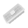 Miniatyrbild 5 av 8: Ice Cube Tray Silikon Easy Release 18 Ice Cubes Maker Form med genomskinligt lock för Whisky Mjölk Te Vit