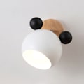 Miniatyrbillede 4 af 5: Væglampe Enkel Tegneserie Model Quarter Butt Sød Smuk Væglampe til Soveværelse Ingen Pære Panda Style