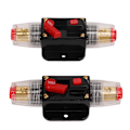 Miniatyrbillede 7 af 8: 12‑24V Inline Sikringsholder med Manuel Nulstilling Batteri Klemmer Varmekrympeslanger til Bil Båd Lydanlæg 100A