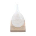 Miniatyrbilde 3 av 8: Stormglass Dråpeformet Stormflaske Skrivebords Værobservasjonsprediktor med LED-trebase (M)