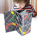 Miniatyrbild 1 av 6: 8 paneler Vikbara pusselkuber Twisty Cubo Magico Professional Cube Classic Toys