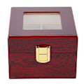Miniatyrbild 1 av 8: 2 Grids Trä Watch Holder Armbandsur Display Case Smycken Present förvaringsbox Organizer