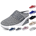 Miniatyrbild 4 av 4: Andningsbara grå mesh dam casual slip-on skor EU 42