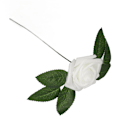 Miniatyrbillede 2 af 8: 25 stk. Kunstige Blomster Realistisk Udseende Rose 7,6 cm Diameter 17,8 cm Stilk Bløde Falske Roser til Fest Bryllupsdekoration Hvid