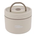 Miniatyrbilde 3 av 8: 550 ml Isolerte Bento Lunchboks i Rustfritt Stål, Stabelbar 2-lags Rund Bento Lunchboks i Rustfritt Stål, Lekkasikkert Matbeholder, Isolerende Stil, Kremblank