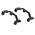 Miniatyrbilde 3 av 8: 2 stk RC metall dragstang kobling akselmontert fast sete for MN MN90 1/12 RC crawler oppgraderingsdeler Svart