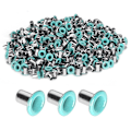 Miniatyrbild 1 av 8: 500 st Mässingsöljetter 2mm Innerhål Färgglada Grommets Kit för Kläder Skor Väska DIY Hantverk Grön