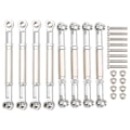 Miniatyrbilde 1 av 8: 8 stk oppgradering metall trekkstang Styrestang for WPL/MN/Feiyu 1/16 RC Bildeler Sølv