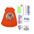 Miniatyrbild 3 av 8: Husdjursväst Kläder Liten Hund Katt Strassmålning Mjukt Andningsbart Sommarskjorta Kläder Orange S