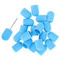 Miniatyrbilde 6 av 8: Nail Art Sliplock Neglebørst Polering Sliping Slipband Sett (16 x 25 mm) Blå
