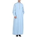 Miniatyrbilde 1 av 5: Himmelsblå Lang Kjortel Thobe Kaftan Kjole for Menn