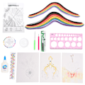 Miniatyrbild 2 av 8: Quilling Tillbehör Hög Hårdhet DIY Produktion Roterande Papper Ljusa Färger Papper Quilling Set