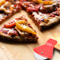 Miniatyrbillede 5 af 7: Økse pizzaskærer med bambushåndtag Pizzahjul rivejerns Roterende blad pizzakniv