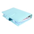 Miniatyrbillede 7 af 8: A6 PU Notesbog Binder med Transparent Kortlomme Magnetlås 6 Ring Kontant Budget Binder til Organizer