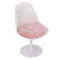 Miniatyrbilde 6 av 8: Dukkehustol Kontorstol ABS Hvit Rosa Runde Ben Casual Roterbar Stol for 1:6 Dukkehustol uten Armleninger