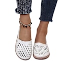 Miniatyrbillede 1 af 4: Hvide Hule Kile Sandaler, Slip-On Komfortable Casual Kvindersko