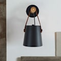 Miniatyrbillede 3 af 8: 110-240V Indendørs LED Vægslampe Træ Sconce Lampe til Soveværelse Stue Gangsort