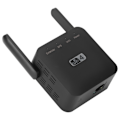 Miniatyrbillede 2 af 8: WIFI Repeaters Mini Dobbelt Antenner Signalforstærker Range Extender 300Mbps Sort 100‑240VEU-stik