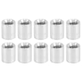 Miniatyrbillede 1 af 8: 10 stk Runde fritstående aluminiumlegerings indvendige gevind søjler Forbindelseskolonne afstandsholder M4x0,7mm Længde 8mm