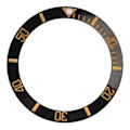 Miniatyrbild 1 av 8: 40 mm diameter klocka Insert Ring Clear Scale Luminous Keramic Replacement Bezel Insert Gold Character Black Back