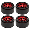 Miniatyrbilde 2 av 8: 4 stk RC hjulfelg 1,9 tommer aluminiumslegering stabil RC bil hjulnav for Axial SCX10 II III Rød