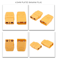 Miniatyrbilde 8 av 8: 1 par XT90-kontakter 4,5 mm gullbelagte bananplugger hann hun RC-batteritilbehør