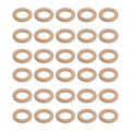 Miniatyrbillede 2 af 8: 30 stk. Træringe Ubehandlede Robuste Bøgetræsringe Finpolerede Let Farvelægning Macrame Ringe til Håndværk DIY Dekoration 4cm/1.6in