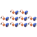 Miniatyrbillede 6 af 8: 10 stk servomotor med fast vinge Flyvemodel Fjernbetjening DIY Server Driver Modul SG90