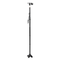 Miniatyrbillede 2 af 8: LED-lys Aluminiumlegerings Foldbar Anti-slip Ældre Krykke Håndtag Stok Vandrestok