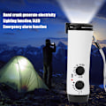 Miniatyrbild 7 av 8: Plast Utomhus Handvev Multifunktions ficklampa Radio Emergency LED Torch Mobiltelefon ChargingWhite