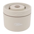 Miniatyrbilde 1 av 8: 550 ml Isolerte Bento Lunchboks i Rustfritt Stål, Stabelbar 2-lags Rund Bento Lunchboks i Rustfritt Stål, Lekkasikkert Matbeholder, Isolerende Stil, Kremblank