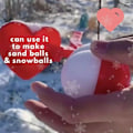 Miniatyrbillede 4 af 8: Vinter Sneboldsmaker Legetøj Hjerte And Form Snemand Sfærisk Sneboldsmaker Plast Sandboldværktøj Klip Børnelegetøj