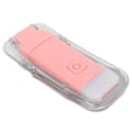 Miniatyrbilde 6 av 8: LED-bokmerkelys USB-oppladbar 3 lysstyrker Varmt hvitt lys Bærbar klips-leselampe for nattlesing Rosa