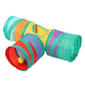 Miniatyrbilde 7 av 8: 3-veis små kjæledyr tunneler sammenleggbare bærbare polyester tunneler leketøy med hengende elastisk hårball for iller hamster