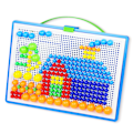 Pikkukuva 4 / 8: 296 kpl värikkäitä sienenauloja Pegboard-palapelisetti 3D-mosaiikki-palapeli Pelikivet DIY-lelusetti lapsille
