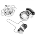 Miniatyrbillede 3 af 8: 304 Rustfrit Stål Manuel Dumpling Maker Form Bageværks Indpaknings Sæt Køkken Madlavningsværktøj