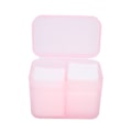 Miniatyrbilde 4 av 8: 2 Ruter Neglekunst Oppbevaringsboks Neglelakkfjernerpute Organizer Holder Beholder Case Rosa