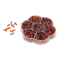 Miniatyrbillede 2 af 8: 1000 stk. Rhinestones Glas DIY Dekorativt Neglekunst Tilbehør til Tøj Sko JM201 Orange Rød