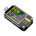 Miniatyrbild 5 av 8: 9-stifts USB-spänningsmätare Skärm Vändfunktion Gravity Sensor Multifunktionell USB Amperemeter Tester FNB48