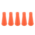 Miniatyrbillede 1 af 8: 5 stk 6 mm pilspidser til bueskydning Bløde gummi pilspidser Gummi stump spidser Brede hoveder til jagt Skydningspile Træningsudstyr Orange
