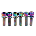 Pikkukuva 3 / 8: M5 x 18 mm titaaniset pyörän ohjaustangon ruuvit Pultit välikappaleilla Pyöräpaket 6 kpl (sateenkaari)