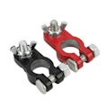 Miniatyrbillede 3 af 8: Batteriklemmer Aluminiumlegering Bakelitisolering Universal til 17-19 mm batterier