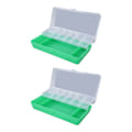 Miniatyrbillede 5 af 8: 2ST Vandtæt Tackle Box Fiskegrejboks Organizer Fiske-Agnsboks Grøn
