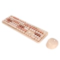 Miniatyrbilde 8 av 8: Trådløst tastatur og mus 104 taster Ergonomisk Søt skrivebordsspill Tastatur og mussett for jenter for hjemmekontoret arbeid Gaming Melk blandet farge