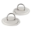 Miniatyrbillede 5 af 8: 2 stk. oppustelig bådkajak D-ring Pad Patch PVC marine rustfrit stål fast spænde (grå)