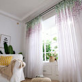 Miniatyrbilde 3 av 8: Vindusgardinkapper i polyester Voile soverom Stueinnredning (lilla)